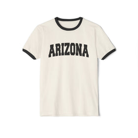 Arizona Cotton Ringer Graphic Tee - Unisex Arizona T Shirt, Vintage Style Tee, Men's/Women's Tee - 0