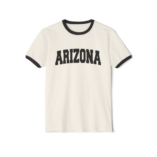 Arizona Cotton Ringer Graphic Tee - Unisex Arizona T Shirt, Vintage Style Tee, Men's/Women's Tee