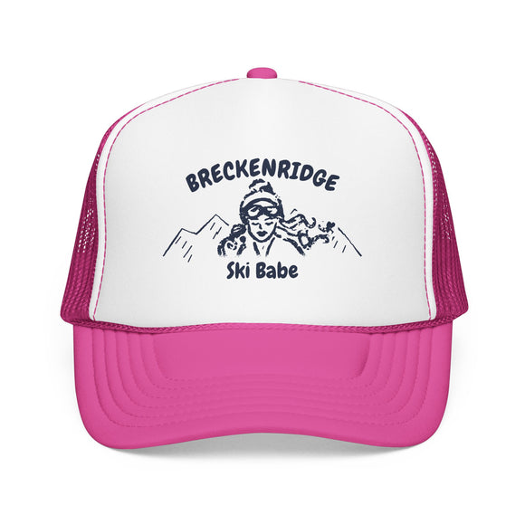Breckenridge, Colorado Ski Babe Trucker Hat — Foam Mesh Cap