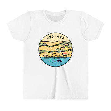 Buy white Indiana Youth T-Shirt - Unisex Kids Indiana Shirt