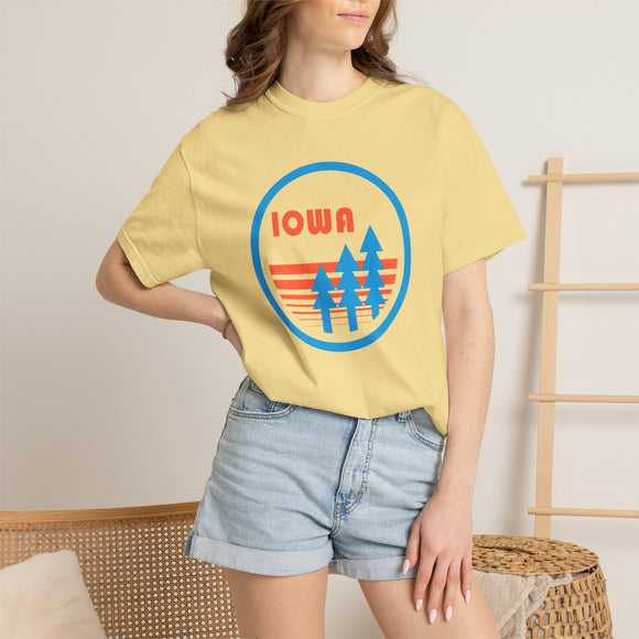 Iowa T Shirt, Comfort Colors Cotton 100% Cotton Trees Tee