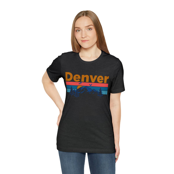Denver, Colorado Shirt - Mountain Sunset Unisex Denver T-Shirt