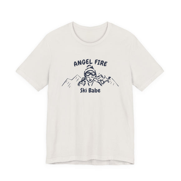 Angel Fire, New Mexico Ski Babe T‑Shirt - Retro Skiing Graphic Tee