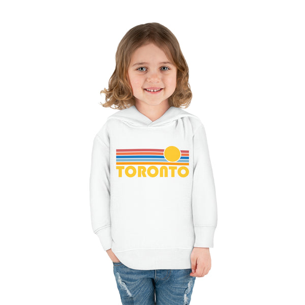 Toronto, Canada Toddler Hoodie - Retro Sunrise Unisex Toronto Toddler Sweatshirt