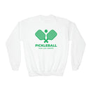 San Luis Obispo, California Youth Sweatshirt - Pickleball Unisex Kid's San Luis Obispo Crewneck Sweatshirt-1