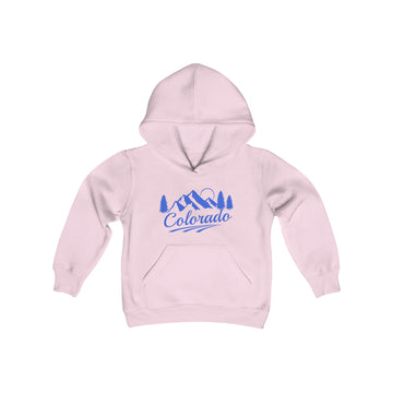 Retro Colorado Youth Hoodie - Mountain Colorado Kids Sweatshirt, Cute Colorado Children's Pullover, Vintage Youth Heavy Blend Hoody, Child's - 0