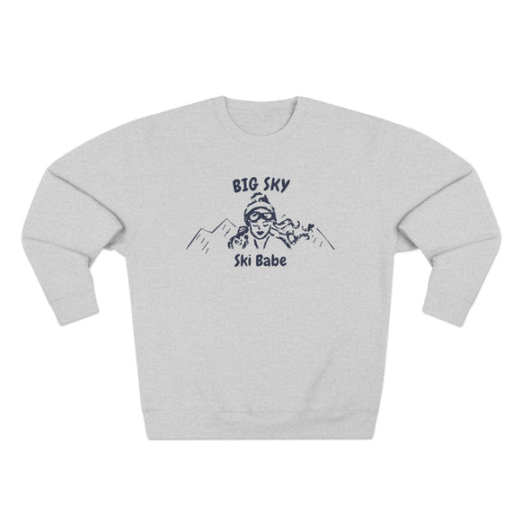Premium Big Sky, Montana Ski Babe Sweatshirt