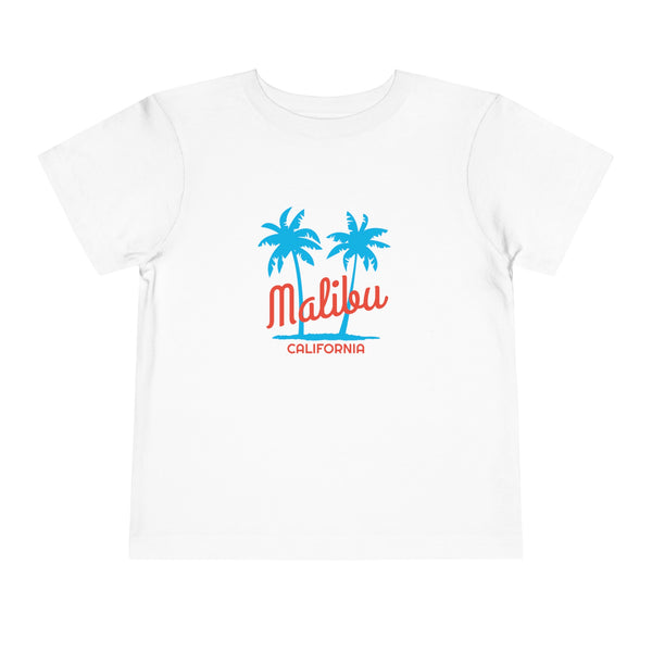 Malibu, California Toddler T-Shirt - Retro Palm Tree Toddler Malibu Shirt