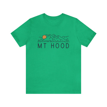 Buy heather-kelly Mt Hood, Oregon T-Shirt - Retro Unisex Mt Hood Shirt