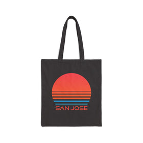 San Jose, California Retro 80s Cotton Canvas San Jose Tote Bag