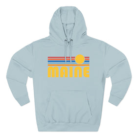 Buy blue-mist Premium Maine Hoodie - Retro Sun Unisex Sweatshirt
