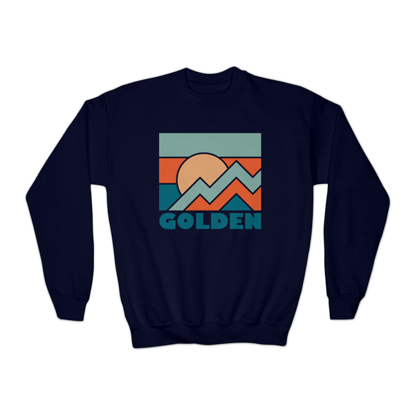 Golden, Colorado Youth Sweatshirt - Unisex Kid's Golden Crewneck Sweatshirt