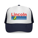 Lincoln, Nebraska Retro Corn and Farm Trucker Hat-5