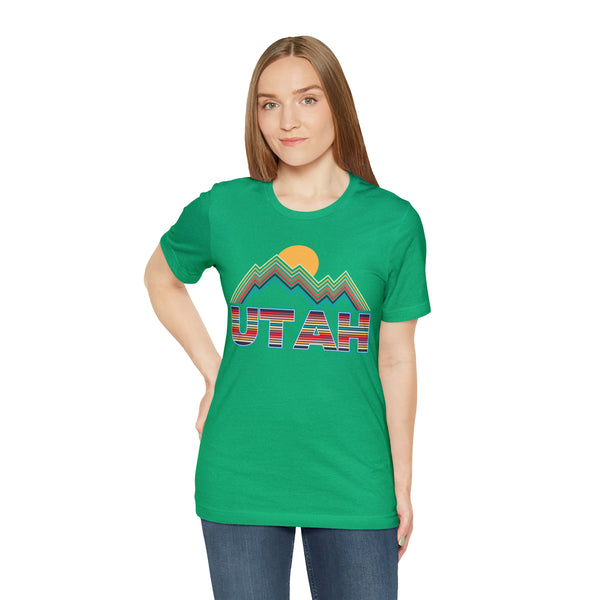 Utah T Shirt Retro Mountain - Unisex Utah Shirt