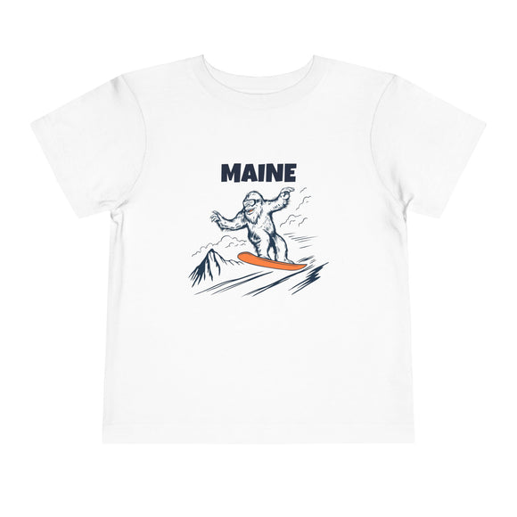 Maine Yeti Snowboard Toddler Tee
