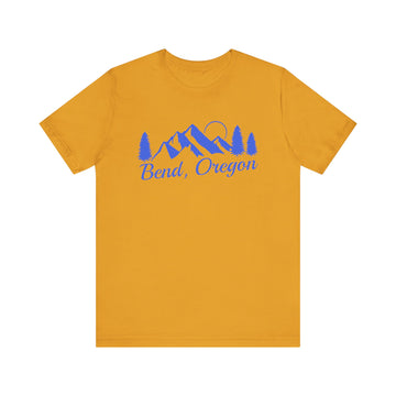 Buy mustard Bend, Oregon T-Shirt - Retro Mountain Unisex Bend Shirt