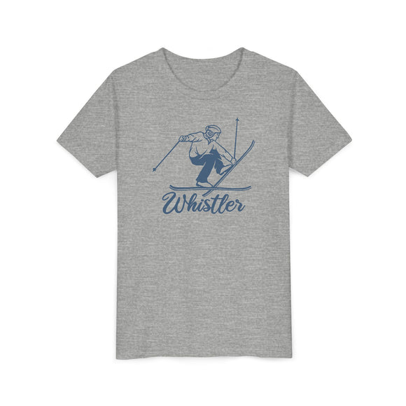 Whistler, Canada Youth Vintage Snow Ski Graphic Tee - Kids Whistler T Shirt