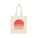 Boston, Massachusetts Retro 80s Cotton Canvas Boston Tote Bag-1
