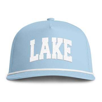 Buy chambray Lake Embroidered Rope Hat - Vintage Sunwashed Rope Cap, Comfort Colors