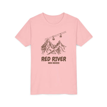 Buy pink Red River, New Mexico Youth T-Shirt — Vintage Gondola Ski Mountain Tee