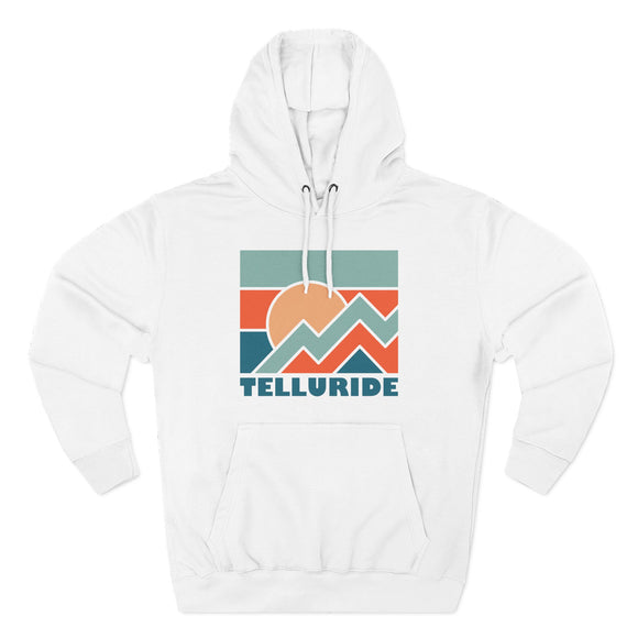 Telluride, Colorado Hoodie - Retro Mountain Unisex Sweatshirt
