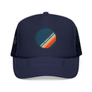 Anna Maria Island, Florida Retro Trucker Hat — Vintage Striped Foam Cap-2
