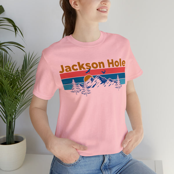 Jackson Hole, Wyoming Shirt - Mountain Sunset Unisex Jackson Hole T-Shirt
