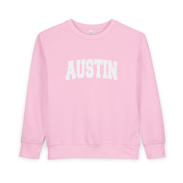 Buy pink Austin, Texas Toddler Sweatshirt - Austin Toddler Crewneck Sweatshirt