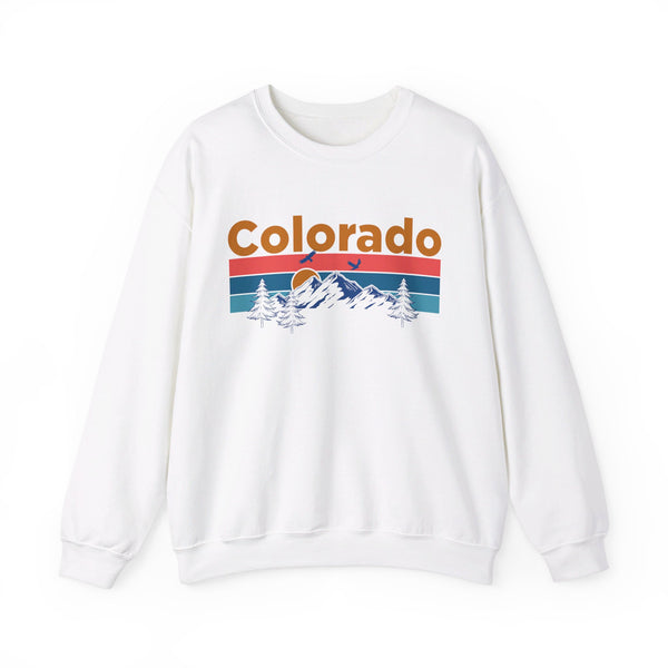 Colorado Sweatshirt - Retro Mountain & Birds Unisex