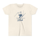 Utah Youth Vintage Snow Ski Graphic Tee - Kids T Shirt-2