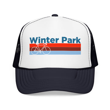 Buy navy-white-navy Winter Park, Colorado Trucker Hat - Foam Winter Park Bike Cap