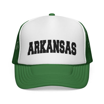Buy green Arkansas Retro Collegiate Style Trucker Hat