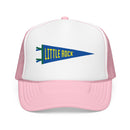 Little Rock, Arkansas Pennant Trucker Hat — Retro Flag Foam Cap-3