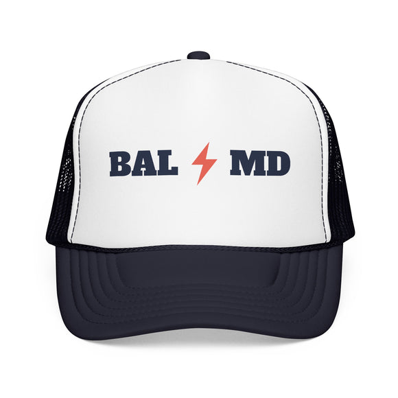 Baltimore, Maryland Retro Trucker Hat - Lightning Foam Cap