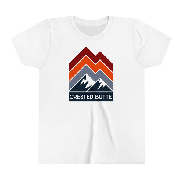 Crested Butte, Colorado Youth Shirt - Retro Mountain Crested Butte Kid's T-Shirt