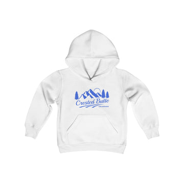 Buy white Retro Crested Butte, Colorado Youth Hoodie - Mountain Crested Kids Sweatshirt, Cute Crested Butte, Colorado Children's Pullover
