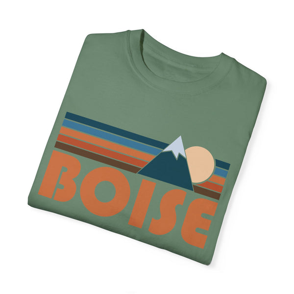Boise, Idaho Graphic Tee, Comfort Colors Retro Unisex Boise T shirt, Mountain Adventure Shirt