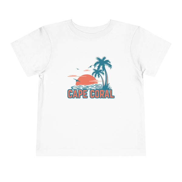 Cape Coral, Florida Toddler T-Shirt - Retro Palm Tree Toddler Cape Coral Shirt