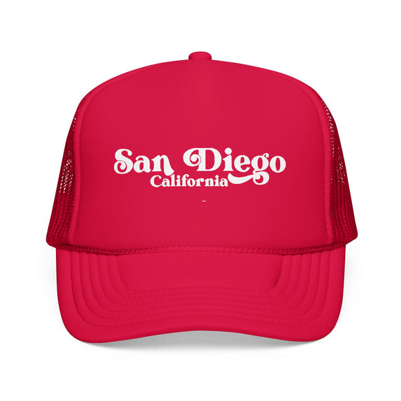 San Diego, California Trucker Hat - Foam San Diego Cap