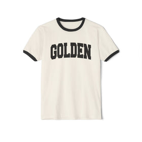 Golden, Colorado Cotton Ringer Graphic Tee - Unisex Golden T Shirt, Vintage Style Tee, Men's/Women's Tee - 0