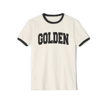 Golden, Colorado Cotton Ringer Graphic Tee - Unisex Golden T Shirt, Vintage Style Tee, Men's/Women's Tee - 0