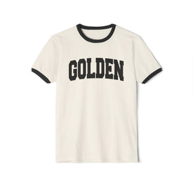 Golden, Colorado Cotton Ringer Graphic Tee - Unisex Golden T Shirt, Vintage Style Tee, Men's/Women's Tee