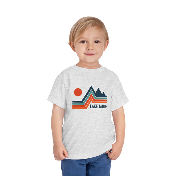 Lake Tahoe, California Toddler T-Shirt - Retro Palm Tree Toddler Lake Tahoe Shirt