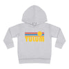 Tulum, Mexico Toddler Hoodie - Retro Sunrise Unisex Tulum Toddler Sweatshirt