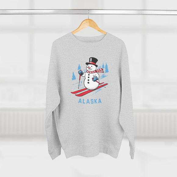 Premium Alaska Skiing Snowman Sweatshirt