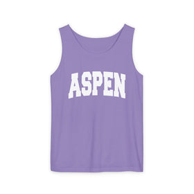 Buy violet Aspen, Colorado Tank Top Unisex | Comfort Colors - 100% Cotton