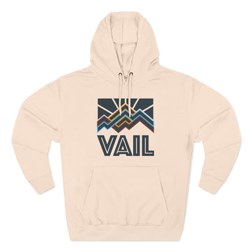 Buy pale-pink Vail, Colorado Hoodie - Retro Mountain Unisex Sweatshirt