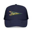 Grand Teton National Park Pennant Trucker Hat — Vintage Foam Mesh Cap-2