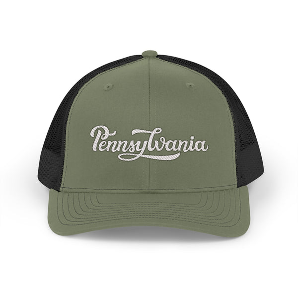 Pennsylvania Snapback Trucker Cap - Embroidered Pennsylvania Hat