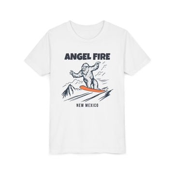 Angel Fire, New Mexico Yeti Snowboard Youth Tee - Kids Skiing Shirt - 0